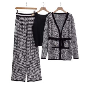 3pc Knitwear Set Ivory White