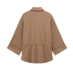 2 pc Kimono Co ord Set Brown - Image 3