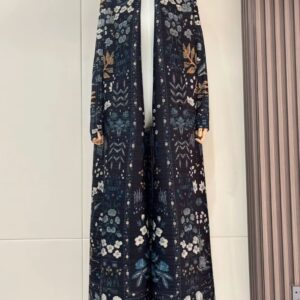 Printed Pleated Overlays Navy - Image 3