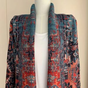 Printed Pleated Overlays Crimson Gradient - Image 4