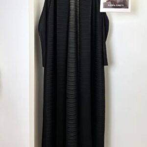 Pleated Solid Overlays Jet Black